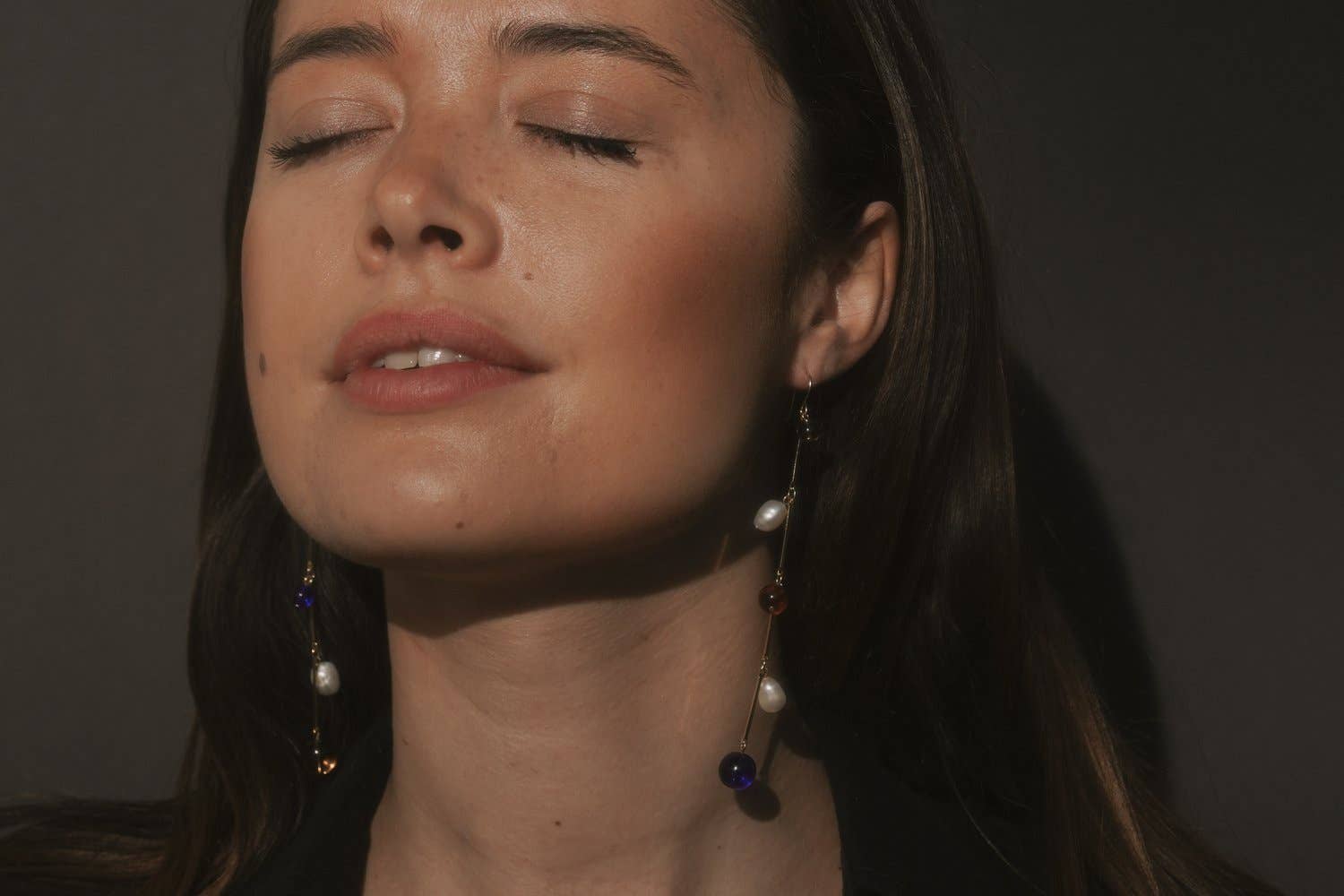 Long Fête Earrings in Royal Blue