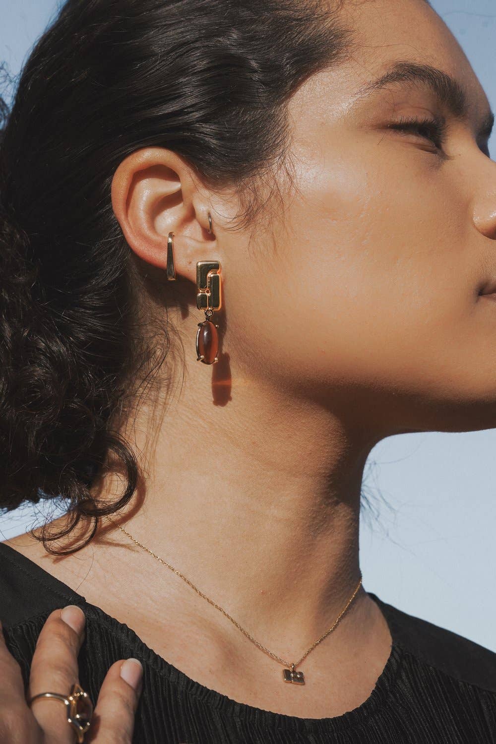 Belden Earrings in Amber