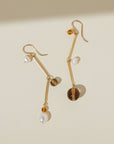 Short Fête Earrings in Tan