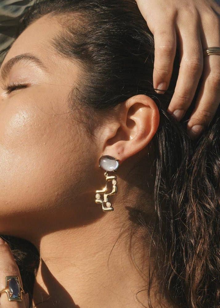 Halsted Earrings in Sky Blue