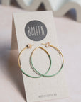 Dipped Leen Hoops in Gold + Mint