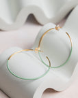 Dipped Leen Hoops in Gold + Mint