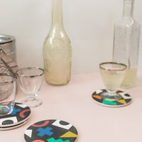 Porous Stone Coaster Set - Collage