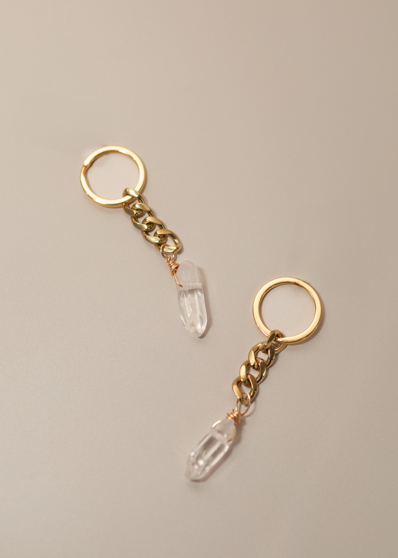 Quartz Crystal Keychain