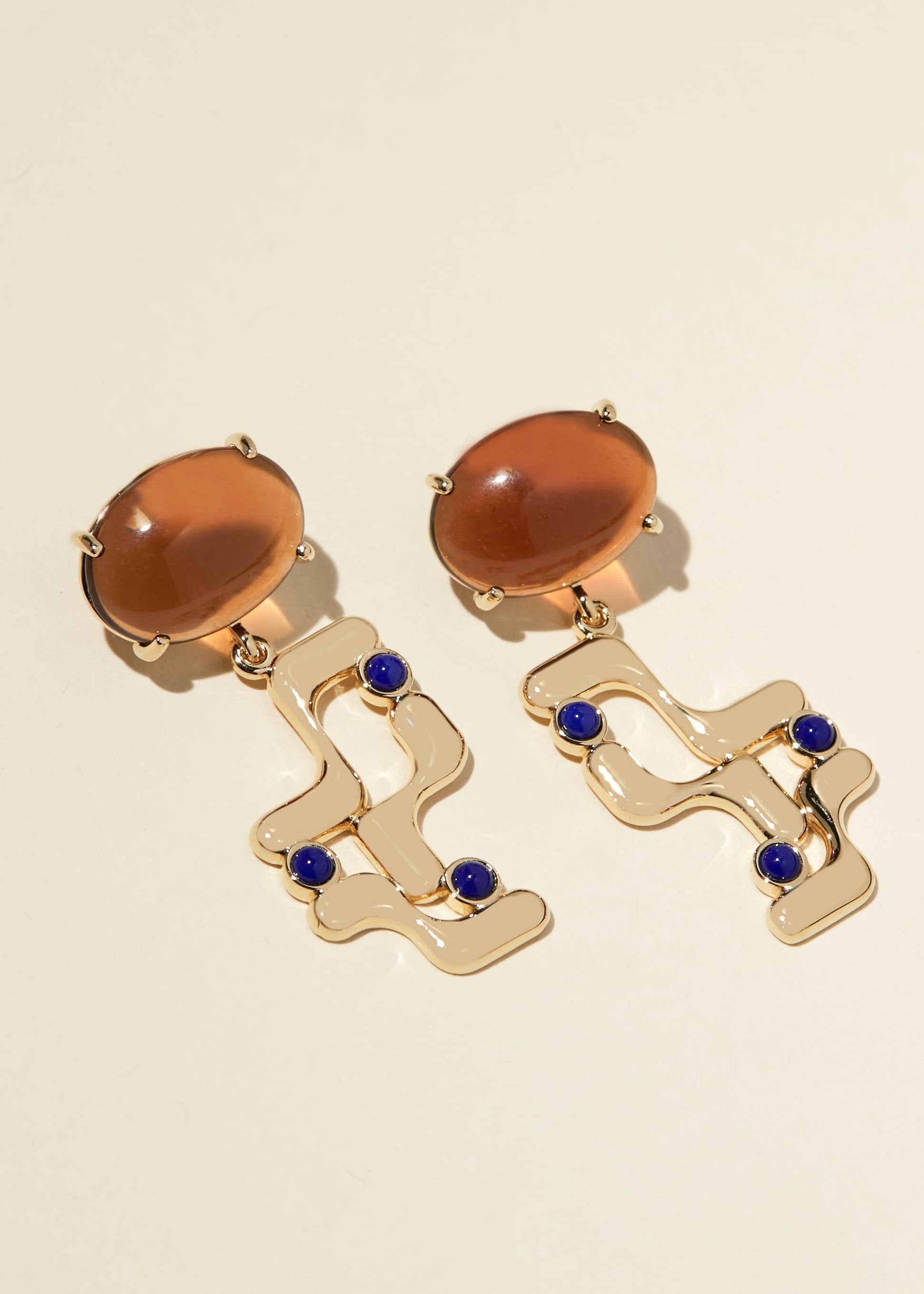 Halsted Earrings in Amber