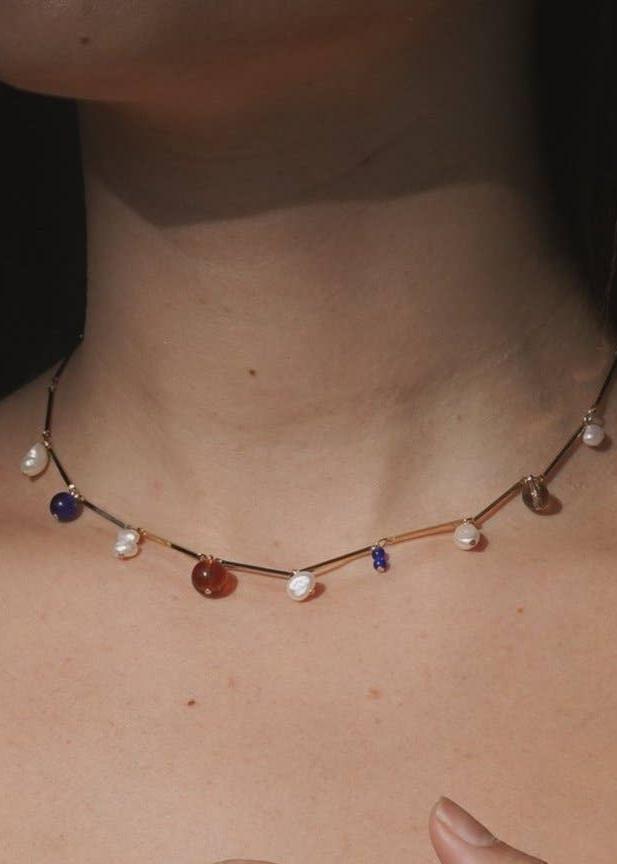 Fête Necklace in Royal Blue