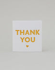 Mini Thank You Card in White & Gold