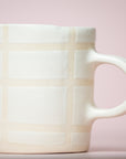 White Checkered Mug