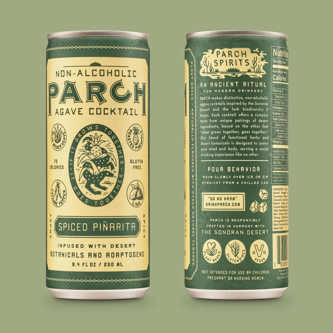 Two Cans of Non-Alcoholic Spiced Pinarita Cocktail