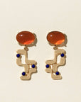 Halsted Earrings in Amber