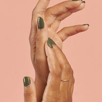 Models Hands with La Route Verte Nail Polish On Nails