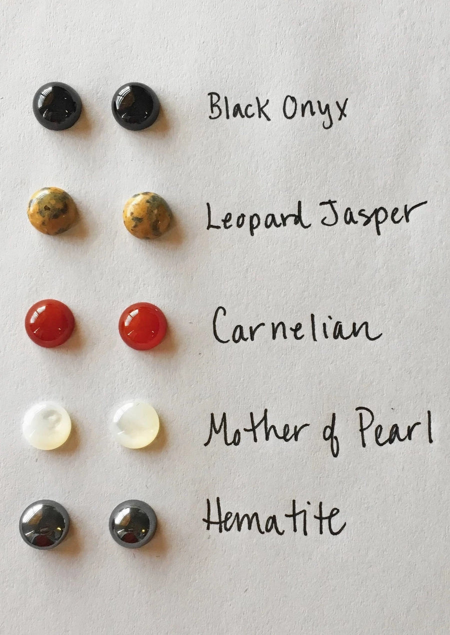 Sheet of Gemstones with the name written next to them