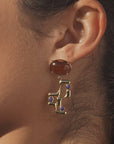 Halsted Earrings in Amber