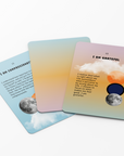 Three I AM Everything Affirmation Cards Laid out with One Faced Down