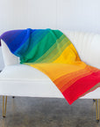 Rainbow Ombré Throw