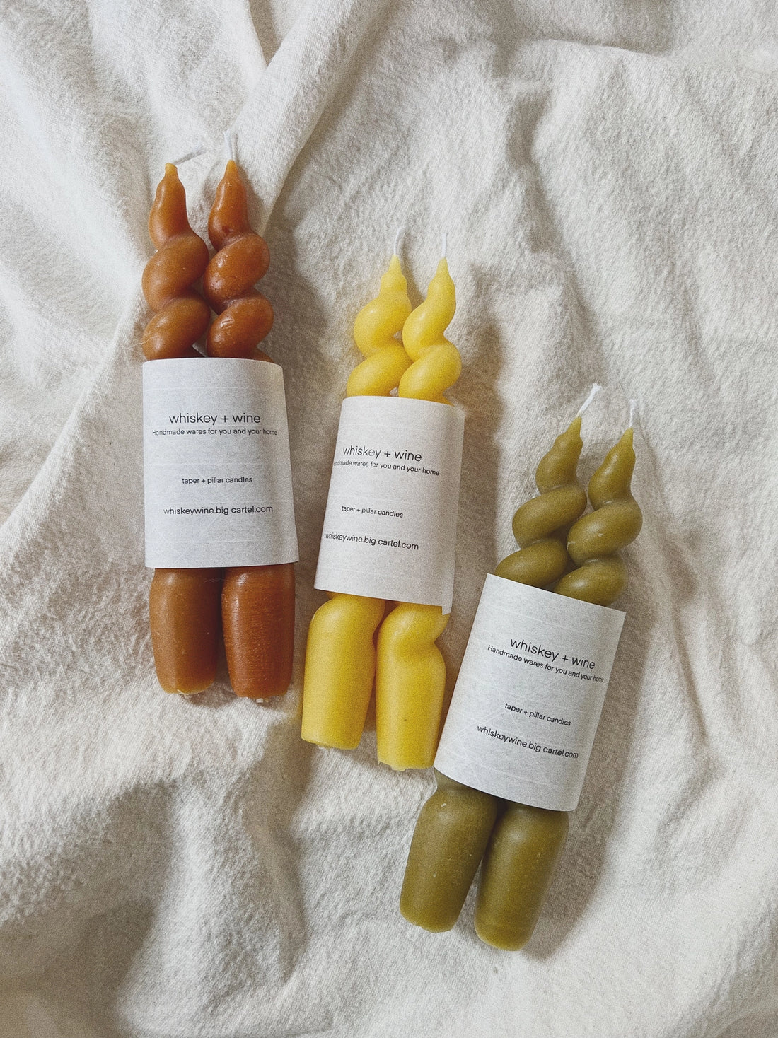 Three Sets of Swirl Taper Candles