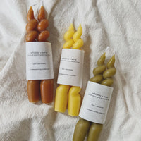 Three Sets of Swirl Taper Candles