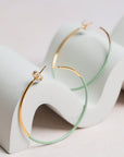 Dipped Leen Hoops in Gold + Mint