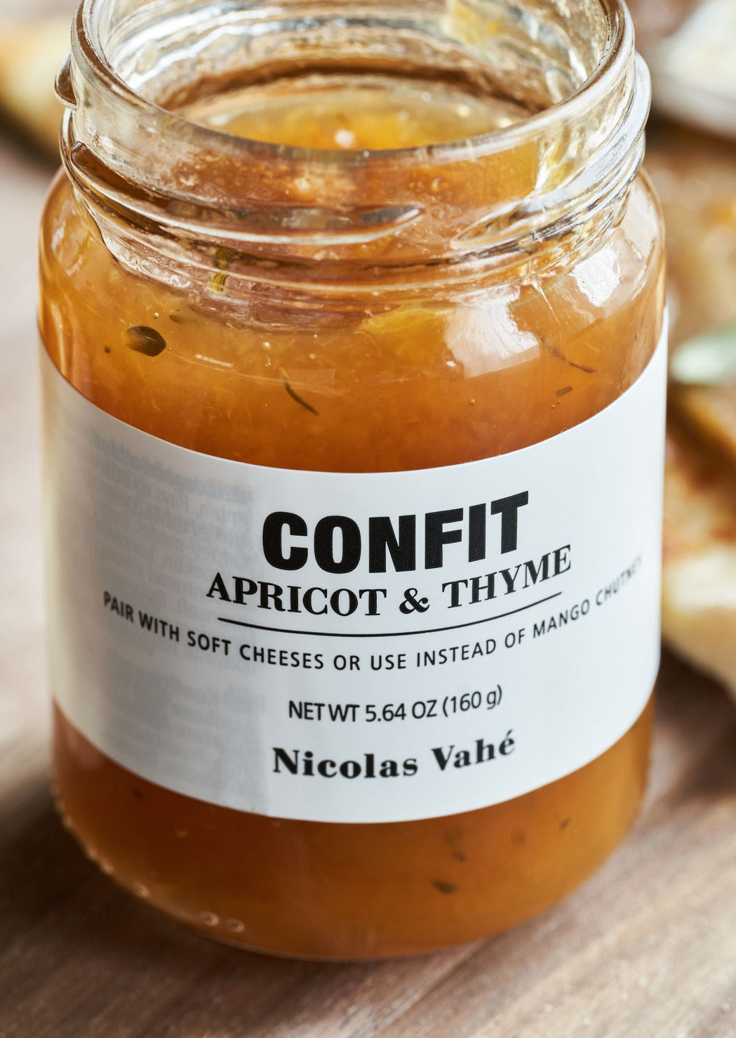 Close-up Jar of Apricot and Thyme Confit