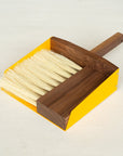 Dustpan Block Set in Walnut + Yellow