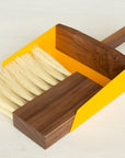 Dustpan Block Set in Walnut + Yellow