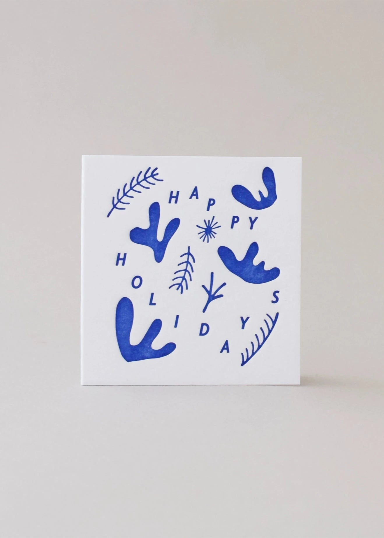 Happy Holidays Snowprints Mini Card