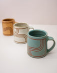 Three Design Mugs in Various Colors
