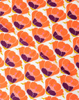 Close-up Pattern of the Poppy Cloth Cocktail Napkin