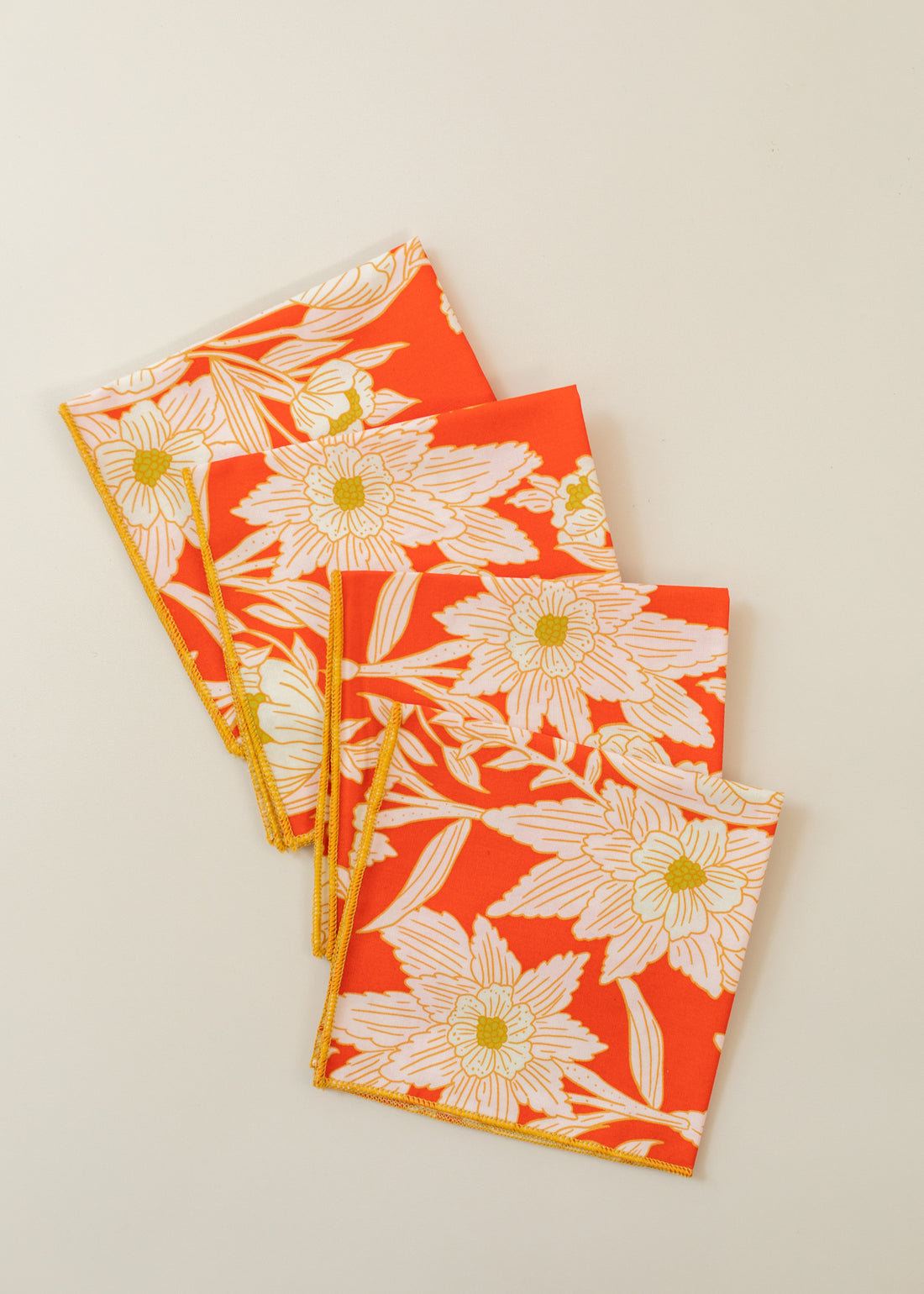Sunset Floral Cloth Cocktail Napkins