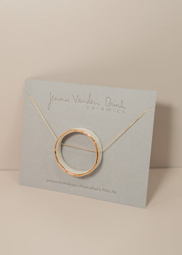 Circle Necklace On Jewelry Card