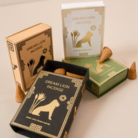 Four boxes of Dream Lion Aromatic Woods Incense Cones
