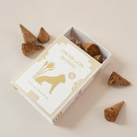 White Dream Lion Incense Cone Box & Cones