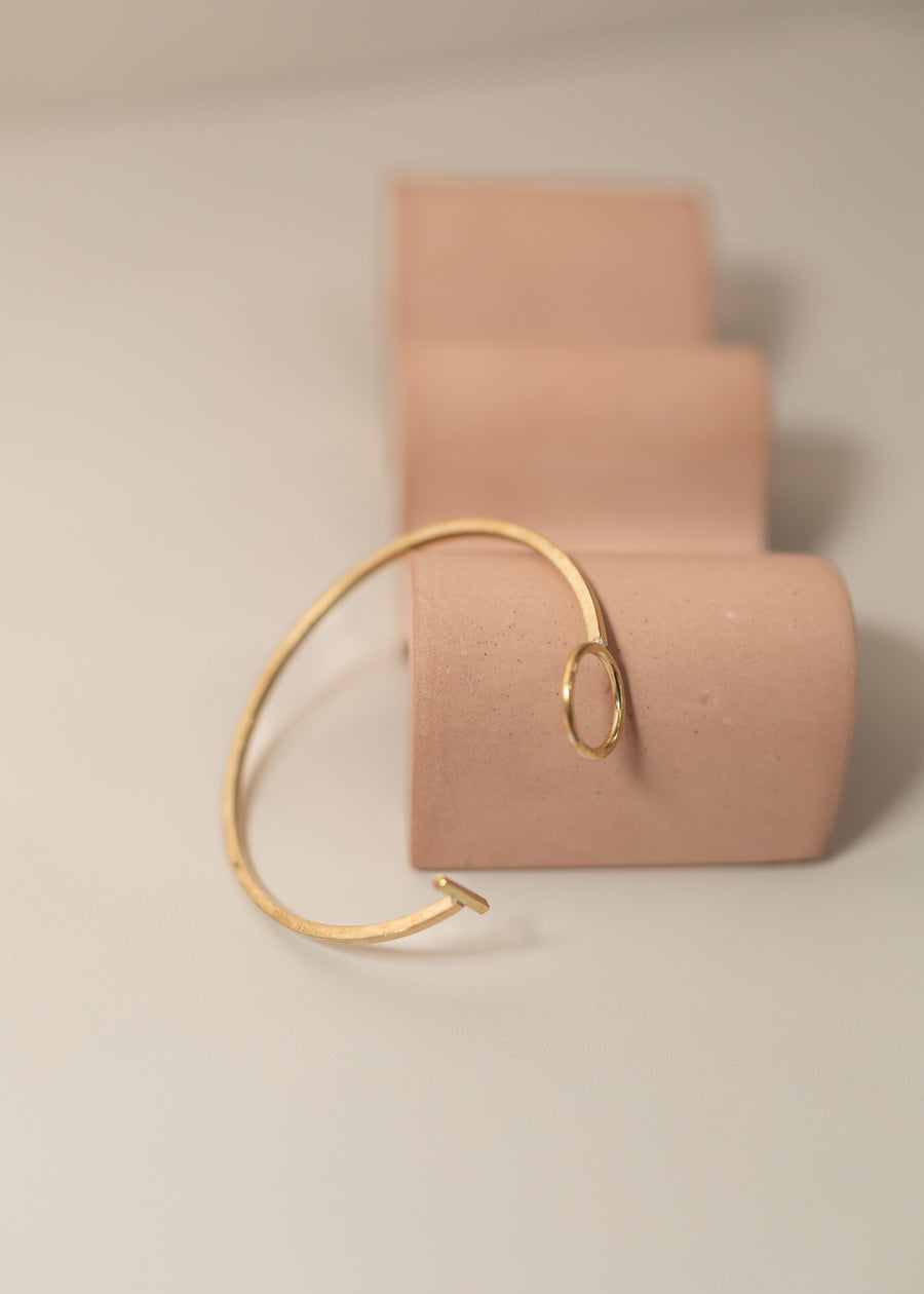 Brass Geometric Cuff Bracelet