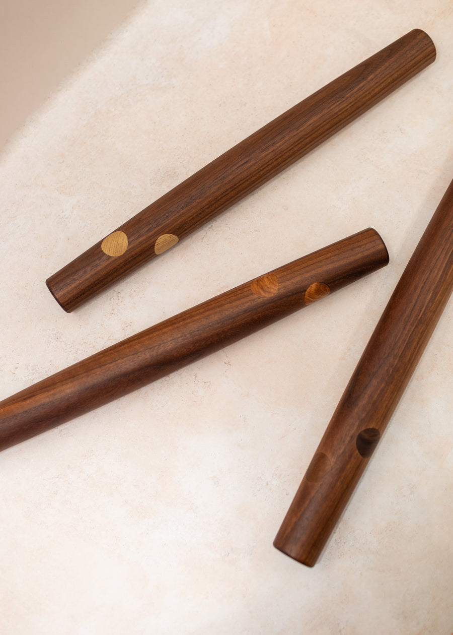 Three Walnut Rolling Pins