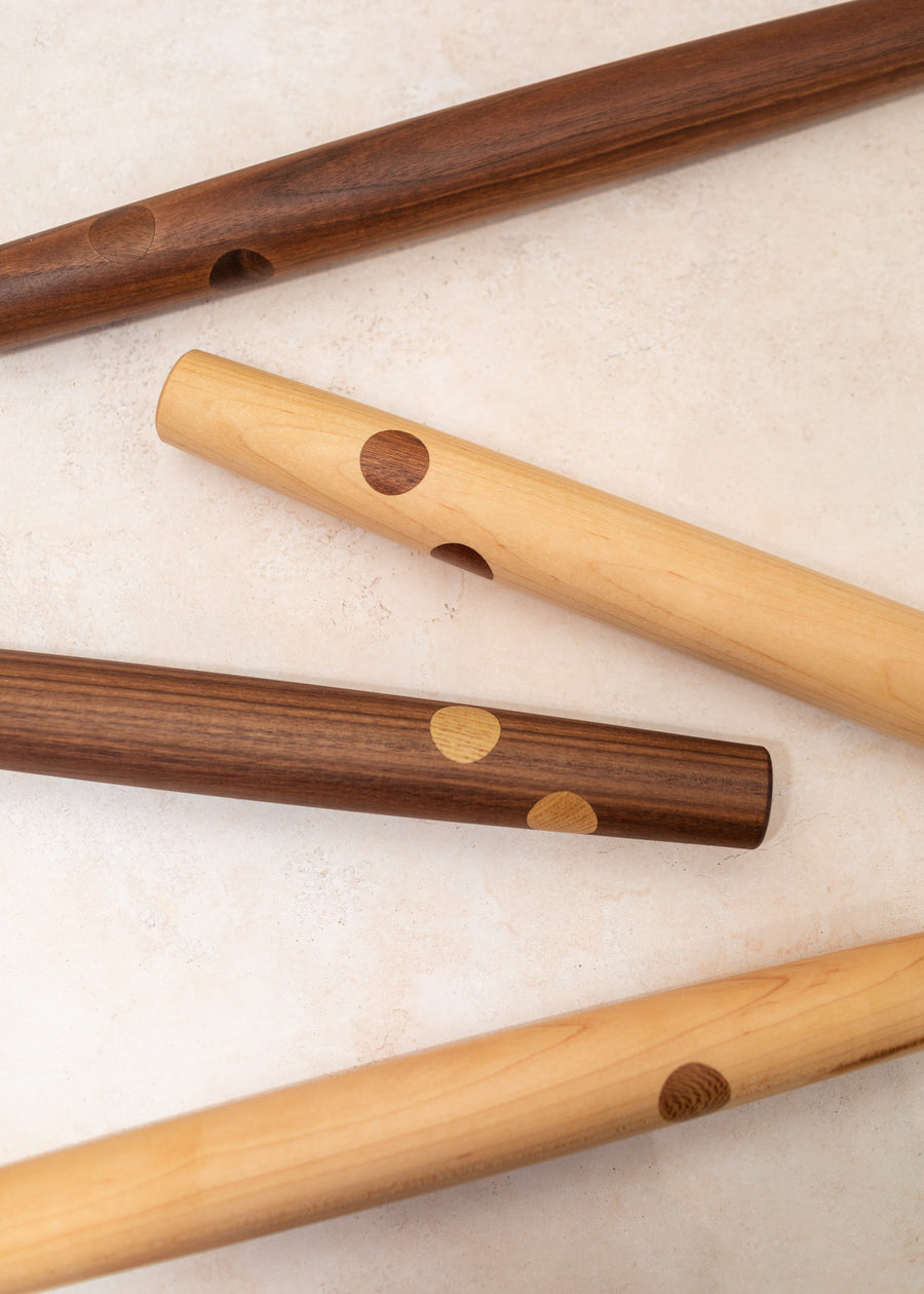 Patisserie Rolling Pin In Walnut and Maple Colors