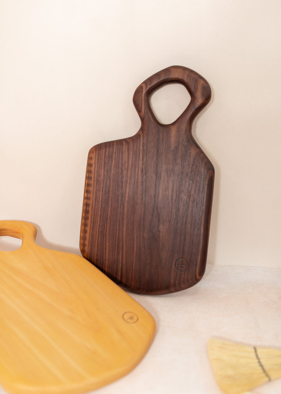 Walnut Serving or Cutting Board with Maple Board in foreground