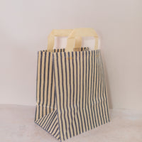 Eco-Friendly Market Bag in Navy Ticking