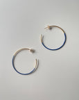 Dipped Leen Hoops in Gold + Cobalt