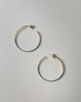 Dipped Leen Hoops in Gold + Mint