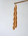 Wavy Beeswax Taper Candles