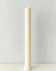 Pleated Taper Candle in White