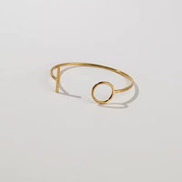 Geometric Cuff Bracelet in Brass