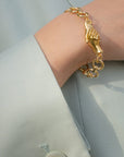 Model Wearing Gentlewoman's Agreement Bracelet in Gold