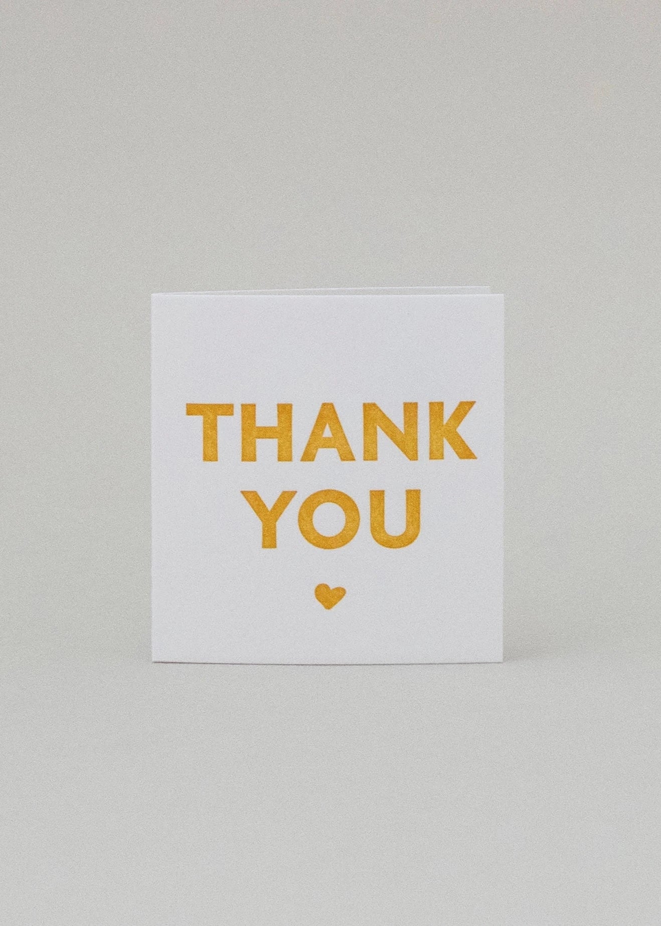 Mini Thank You Card in White & Gold