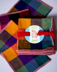Punch Bowl Check Cocktail Napkins - Set of 4