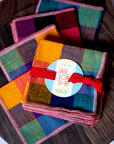 Punch Bowl Check Cocktail Napkins - Set of 4