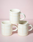 White Checkered Mug