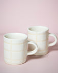 White Checkered Mug