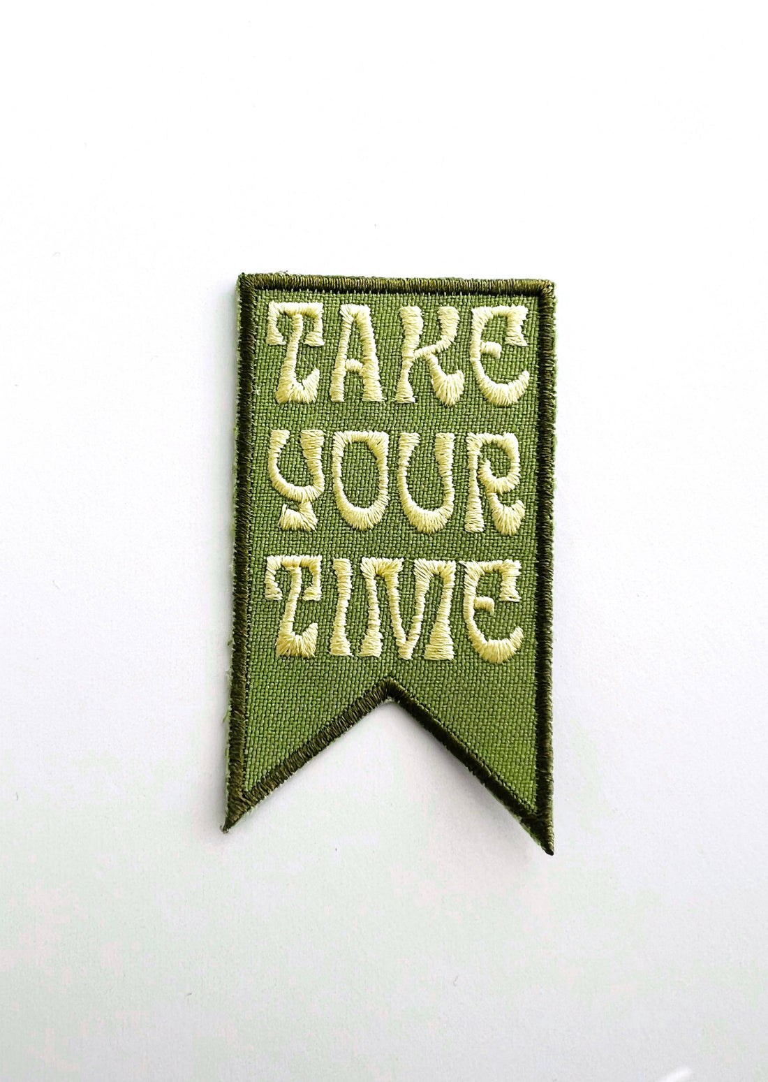 Take Your Time Embroidered Iron-On Patch