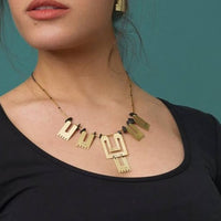 Model Wearing Prairie Necklace